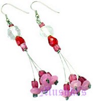 Glass bead hanging earring - click here for large view